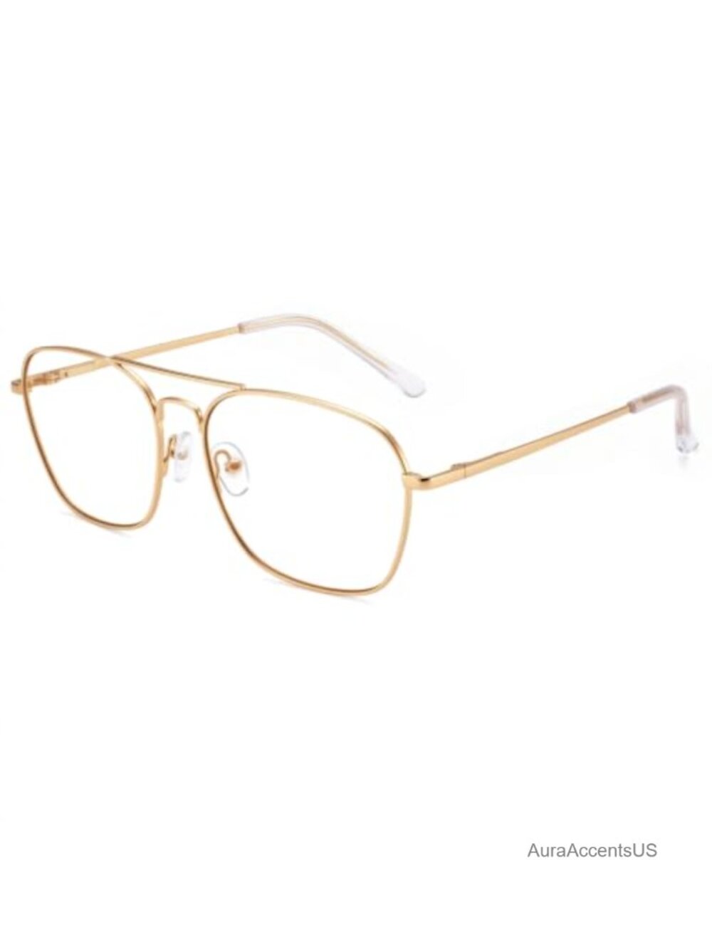 Aviator Blue Light Blocking Glasses Retro Clear Wire Frame Unisex Eyewear